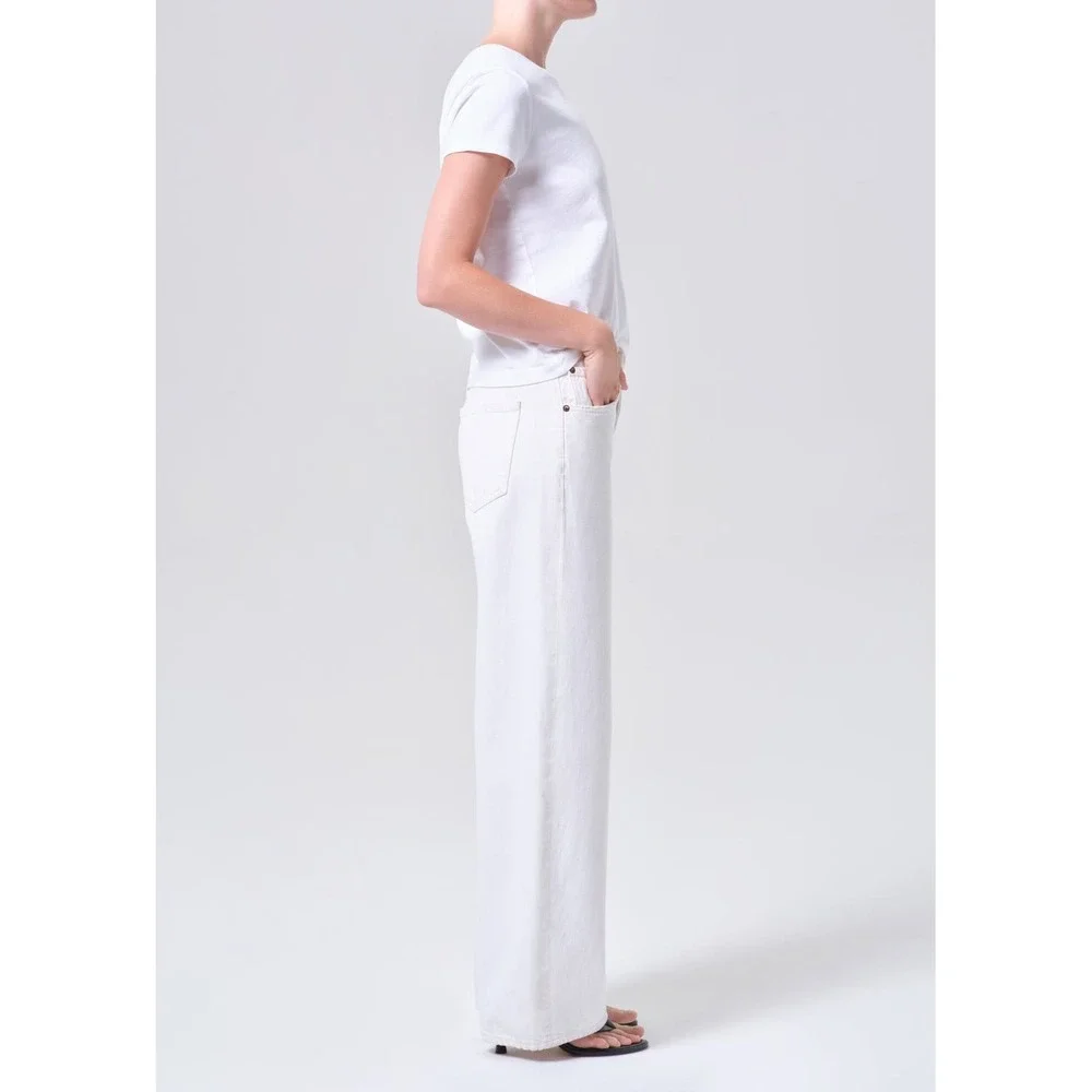 AGOLDE White Low Curve Jean in Milkshake Womens Size 27 100% Cotton A197B-1183